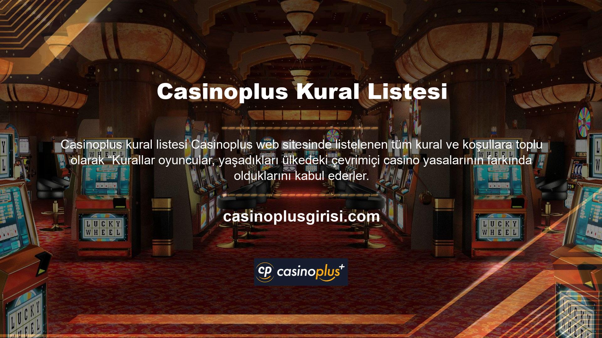 Casinoplus Kuralları